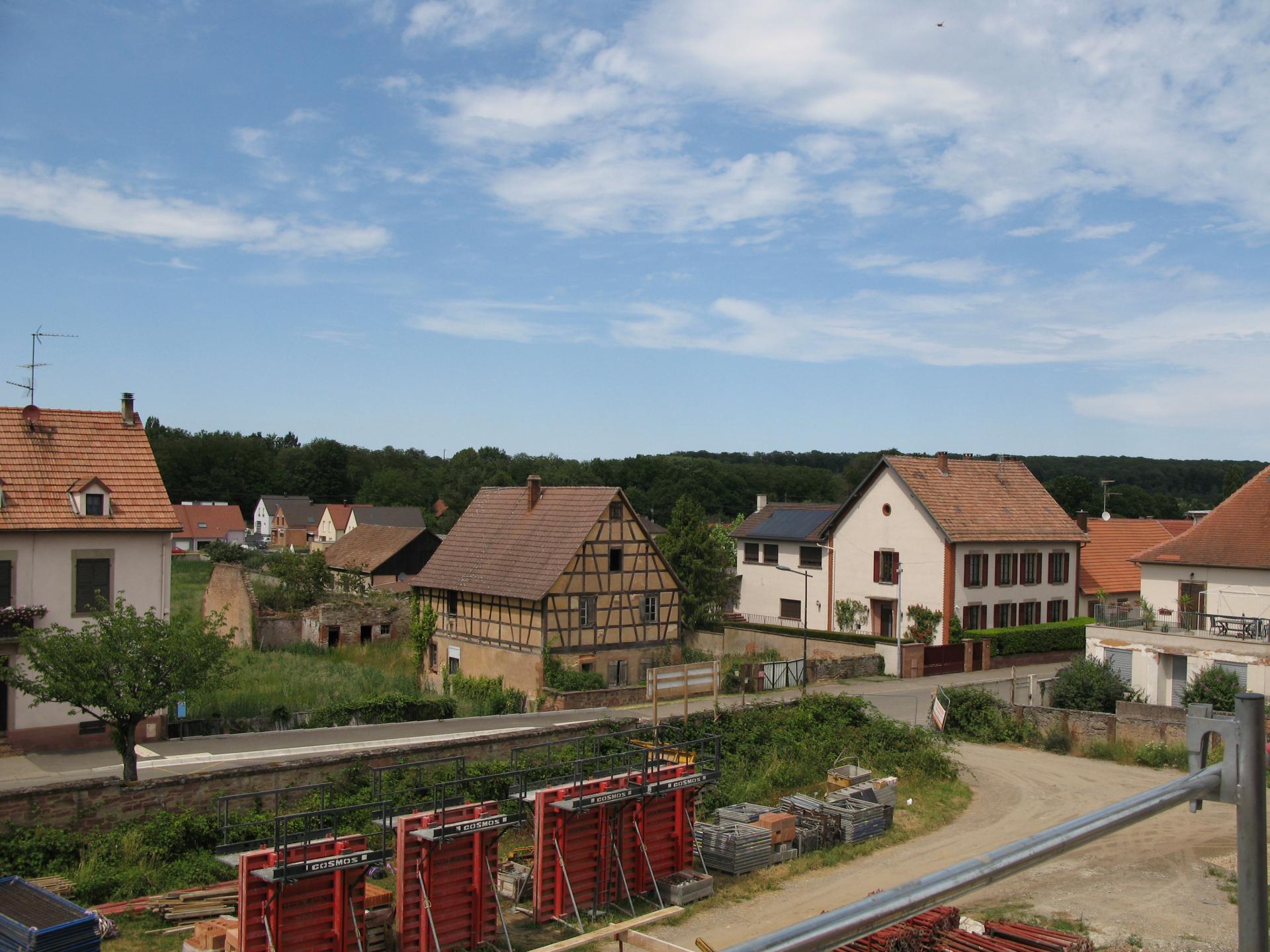 Vue sur les Vosges du balcon de l'appartement A26